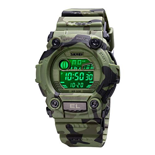 CakCity Boys Camouflage LED Sports Kids Watch Waterproof Digital Electronic Military with Luminous Alarm Stopwatch Child Watches Ages 3-10 - CakCity Watches