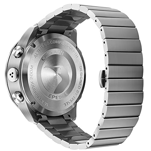 CakCity Reloj digital de bolsillo para hombre con cadena impermeable al  aire libre clip en relojes con altímetro meteorológico barómetro termómetro