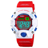 Boys Camouflage LED Sports Kids Watch Waterproof Digital Electronic  Wrist Watches for Kids with Silicone Band Alarm Stopwatch Watches Age 5-10 Red White Case - CakCity Watches