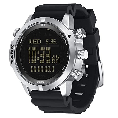 CakCity Men's Digital Diving Sports Silicone Strap Watch with Compass - CakCity Watches