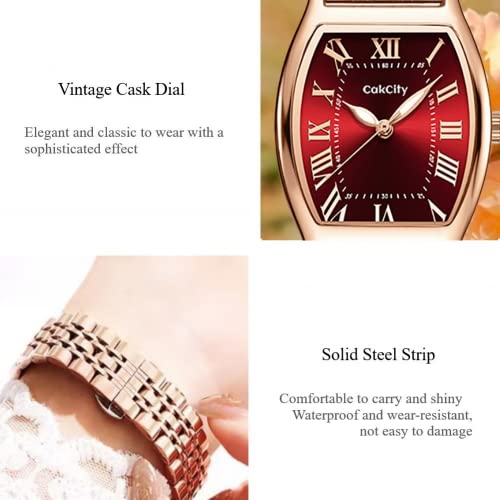 CakCity Fashion Retro Classic Casual Dress Romantic Square  Women Wristwatch - CakCity Watches