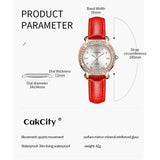 Fashion Quartzf Women Dress Crystal Large Face Watch - CakCity Watches