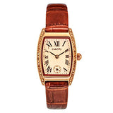 CakCity Fashion Retro Classic Roman Crystal Leather Strap Women Watches - CakCity Watches