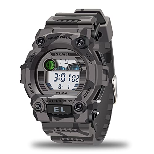 CakCity Boys Camouflage LED Sports Kids Watch Waterproof Digital Electronic Military with Luminous Alarm Stopwatch Child Watches Ages 3-10 - CakCity Watches