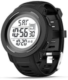 CakCity Digital Sport Waterproof Watches for Men Military Watches with Stopwatch Alarm Wrist Army Watch, Black - CakCity Watches