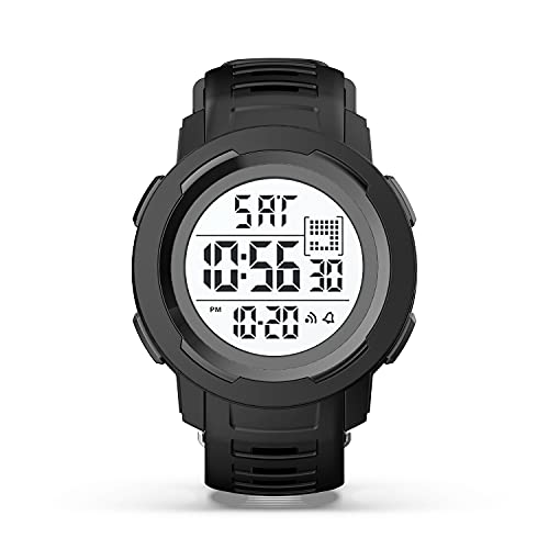 CakCity Digital Sport Waterproof Watches for Men Military Watches with Stopwatch Alarm Wrist Army Watch, Black - CakCity Watches