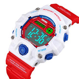 Boys Camouflage LED Sports Kids Watch Waterproof Digital Electronic  Wrist Watches for Kids with Silicone Band Alarm Stopwatch Watches Age 5-10 Red White Case - CakCity Watches