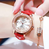 Fashion Quartzf Women Dress Crystal Large Face Watch - CakCity Watches