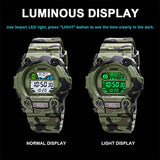 CakCity Boys Camouflage LED Sports Kids Watch Waterproof Digital Electronic Military with Luminous Alarm Stopwatch Child Watches Ages 3-10 - CakCity Watches