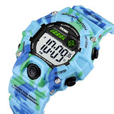 Boys Camouflage LED Sports Kids Watch Waterproof Digital Electronic  Wrist Watches for Kids with Silicone Band Alarm Stopwatch Watches Age 5-10 Red White Case - CakCity Watches