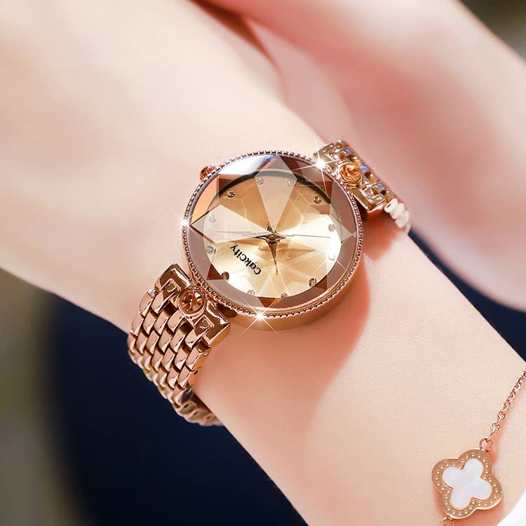  CakCity Women's Watches Bracelet Dial Ladies Fashion Dress  Quartz Wrist Watch Vintage Style Round Mini Watch for Women,23mm,3ATM  Waterproof : Clothing, Shoes & Jewelry