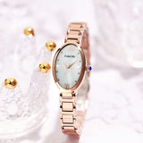 Classic Womens Analog Quartz Stainless Steel Strap with Oval Face Vintage Wrist Watch - CakCity Watches