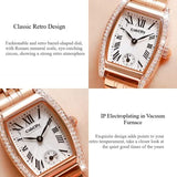 CakCity Fashion Retro Classic Roman Crystal Leather Strap Women Watches - CakCity Watches