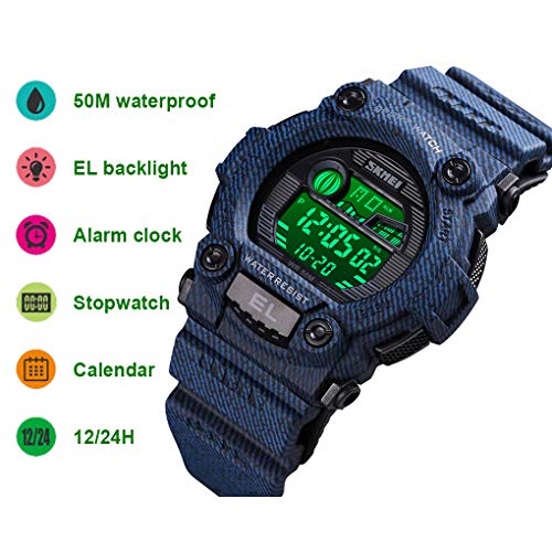 CakCity Boys Camouflage LED Sports Kids Watch Waterproof Digital Electronic Military with Luminous Alarm Stopwatch Child Watches Ages 3-10 - CakCity Watches