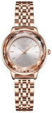 CakCity Stainless Steel Metal Wrist Watch for Women Two Tone Fashion Elegant Diamond Analog Quartz Watches Gift - CakCity Watches