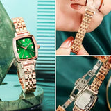 CakCity Women's Square Classic Small Luxury Diamond Japanese Quartz Wrist Watch - CakCity Watches