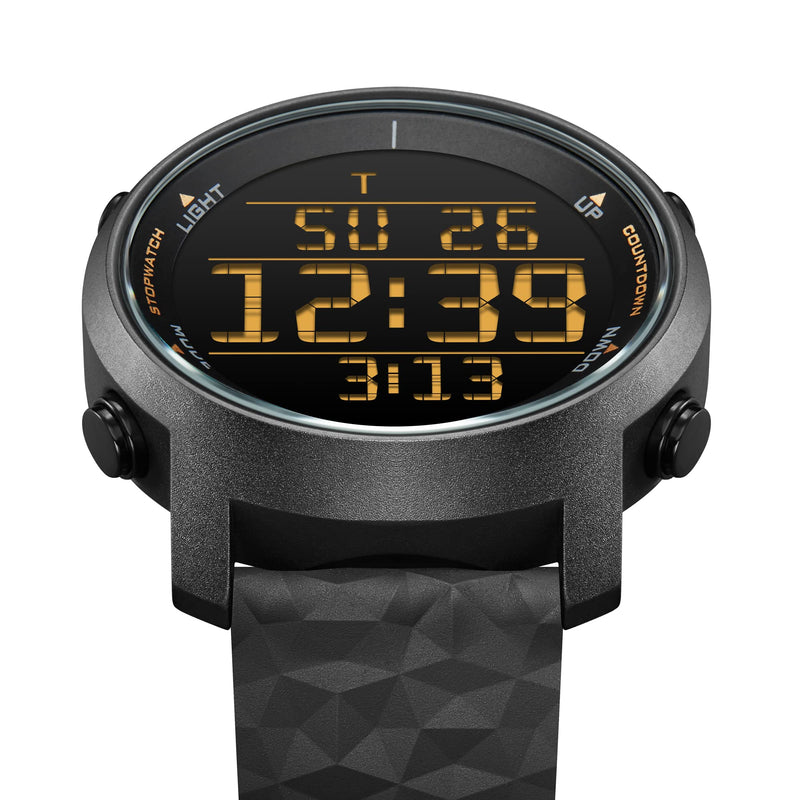 CakCity Men's Digital Sports Watch Simple Large Digital Display Men's Silicone Watch - CakCity Watches