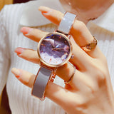 CakCity Fashion Prismatic Diamond Watch with Analog Quartz for Women Fine Classy Bracelet Watches - CakCity Watches