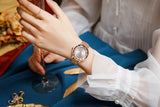 CakCity Stainless Steel Metal Wrist Watch for Women Two Tone Fashion Elegant Diamond Analog Quartz Watches Gift - CakCity Watches