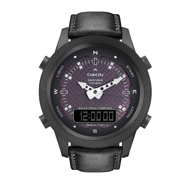 CakCity Men’s Digital Analog Watch Solar Powered 47mm - CakCity Watches