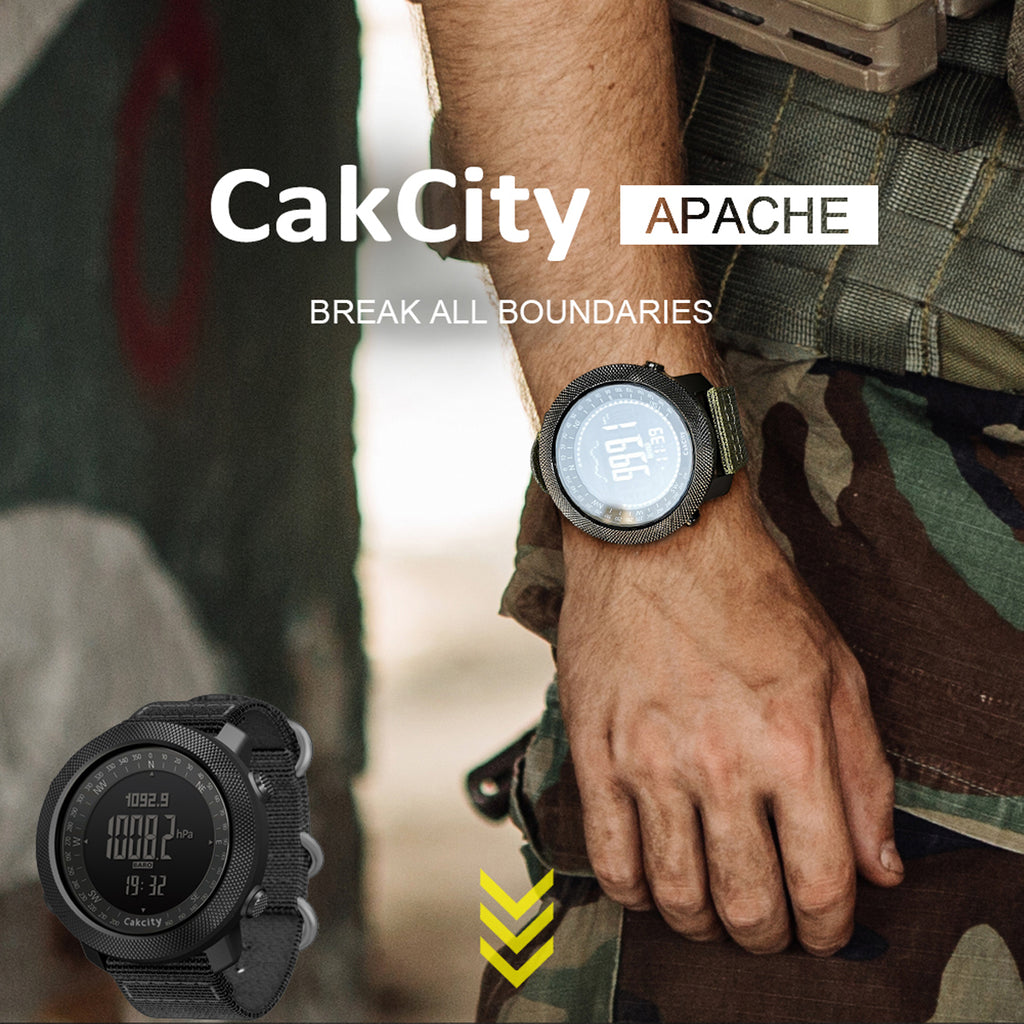 CakCity Men's Sports Digital Watches Military Altimeter Barometer Compass Waterproof Watches - CakCity Watches
